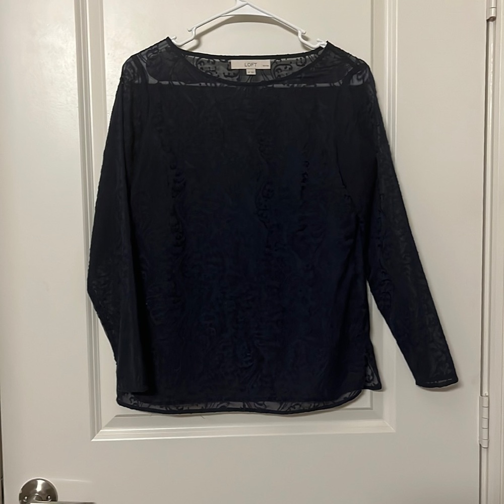 Navy long sleeve Loft top